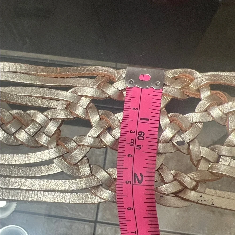 Fossil Classic Accessory Gold Leather Belt